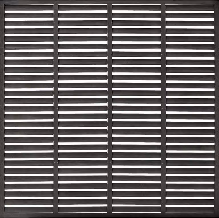 Recinzione a Persiana in WPC 180x180 cm Grigio Scuro