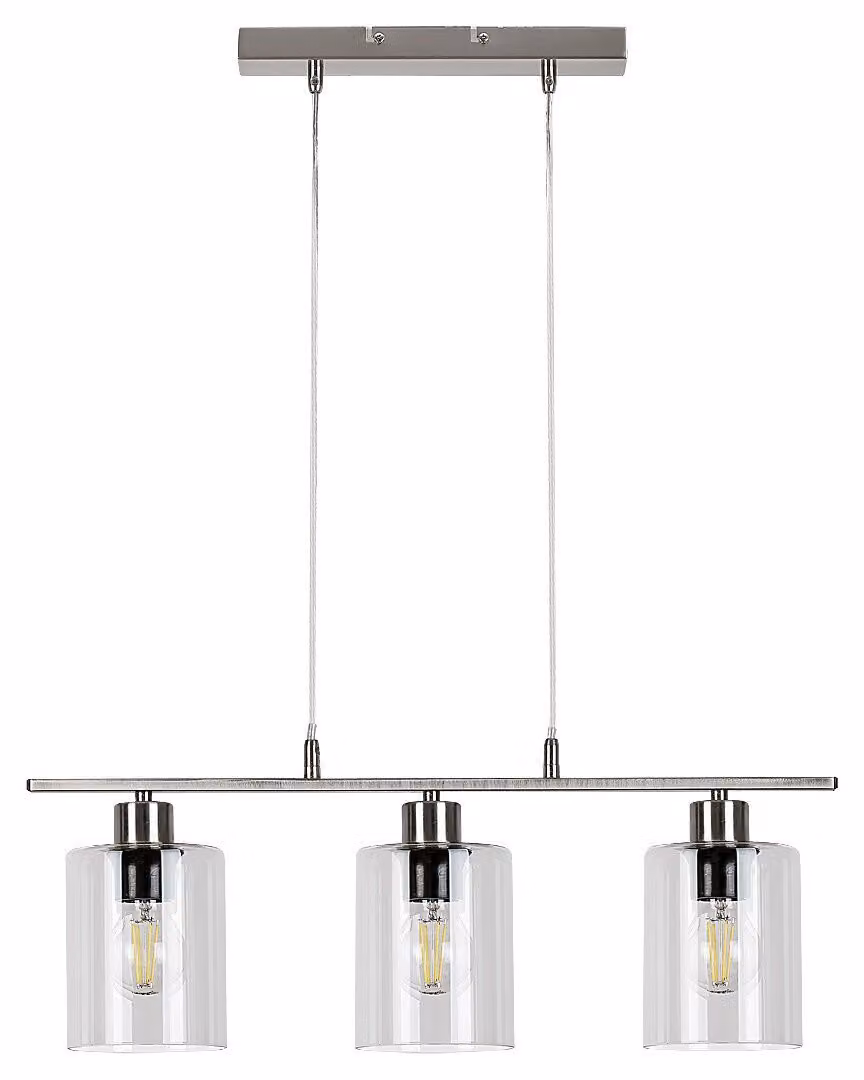 Rabalux 3580 Lampada a sospensione 3 spot Miroslaw, E27, argento, moderna