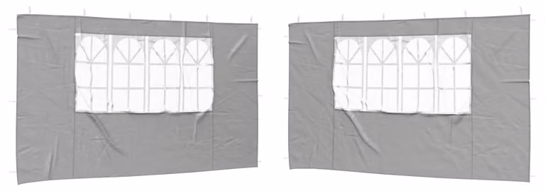 Parete per tenda da festa 2 pcs 400 x 195 cm Grigio Chiaro