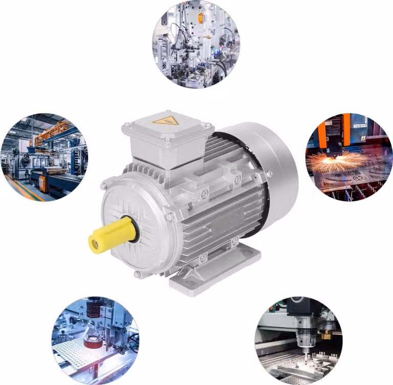 Motore ad alta velocità, potenza 3000W, motore asincrono trifase, grigio chiaro