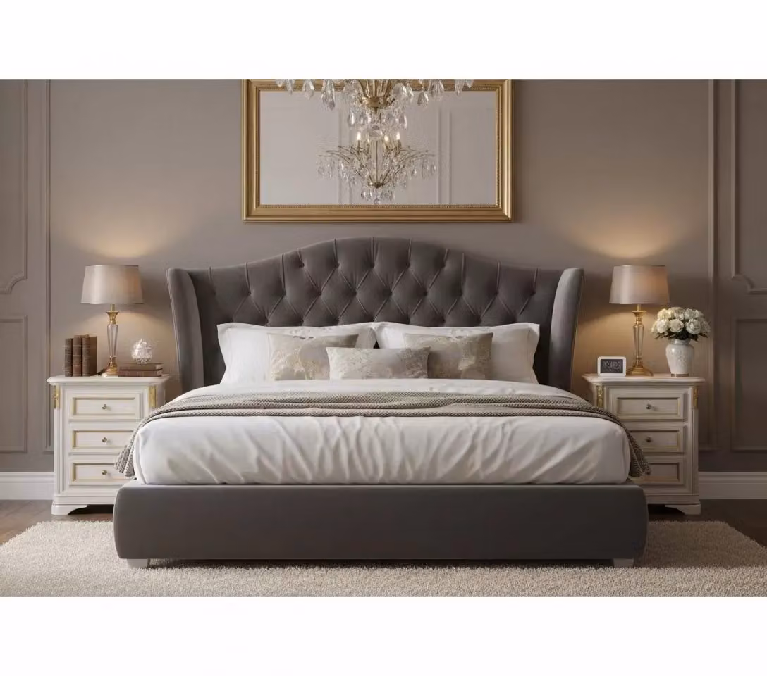 Comodino con 3 cassetti intagliato in legno con decorazioni floreali Mobili 2G L/P/H: 55 x 37 x 70 cm avorio oro argento – 1