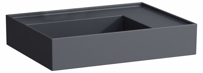 LAUFEN Kartell lavabo, sans trou pour robinet, sans trop-plein, tablette à droite, 600x460mm, H8103347581121, H8103347581121