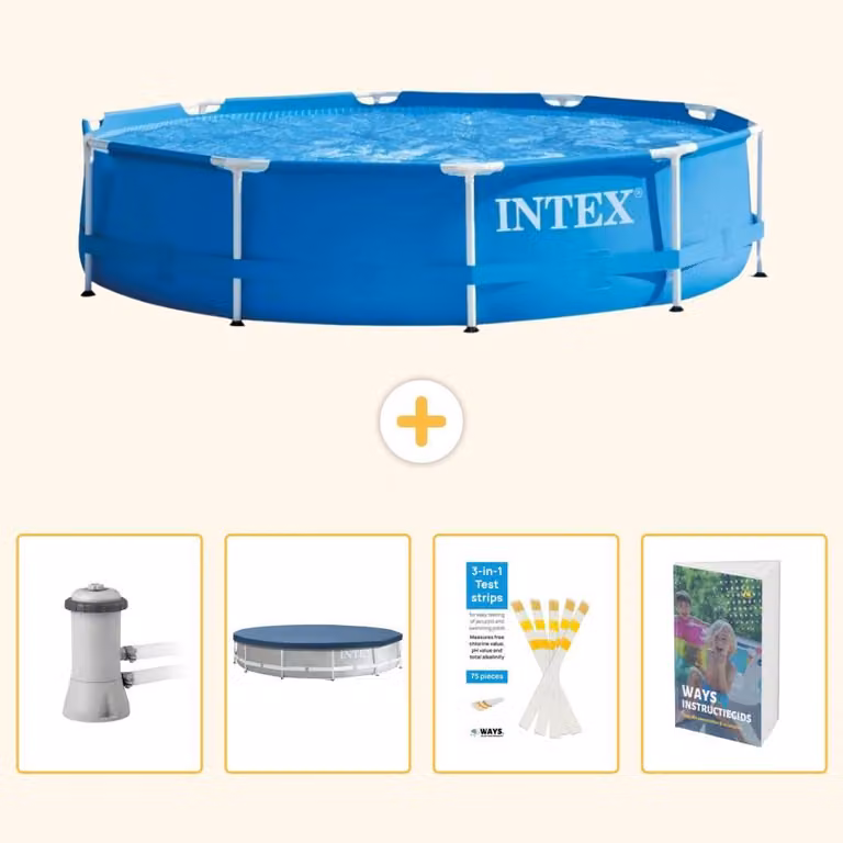 Piscina fuori terra a struttura - 366x76 cm - 5 pezzi - SCB129