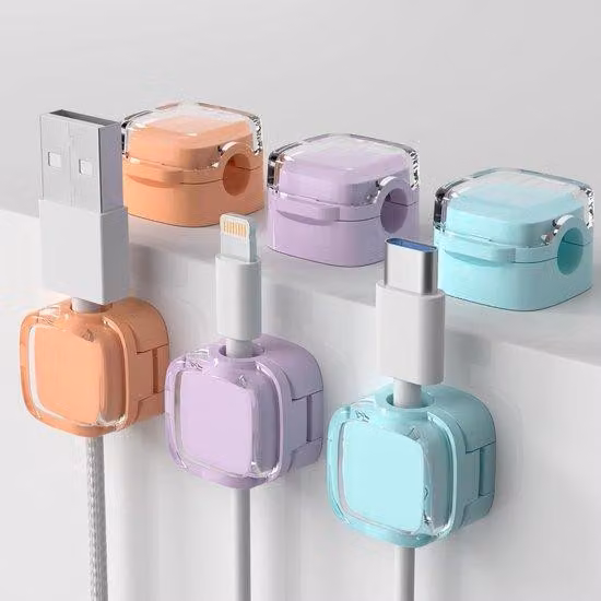 Set di fermacavi magnetici, 6 pezzi, vari colori