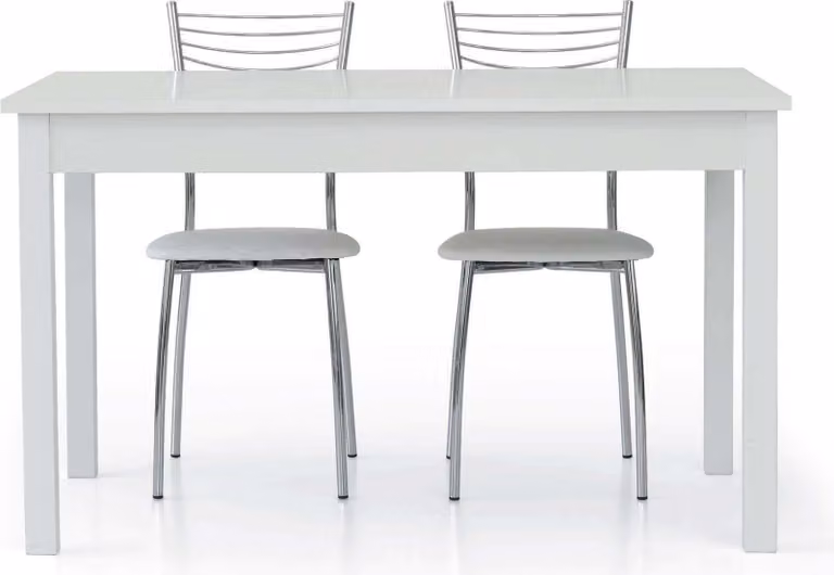 Milani Home - tavolo da pranzo allungabile 140-200 x 90 cm, bianco, legno