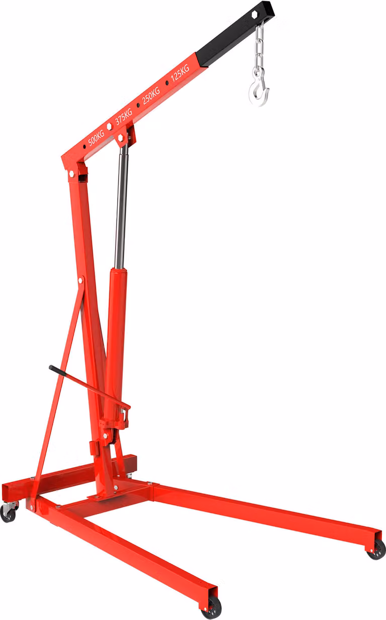 Gru per officina per carichi fino a 500 kg, martinetto motorizzato con braccio di sollevamento da 830-1280 mm, martinetto motorizzato per carichi, gru motorizzata per lavori pesanti