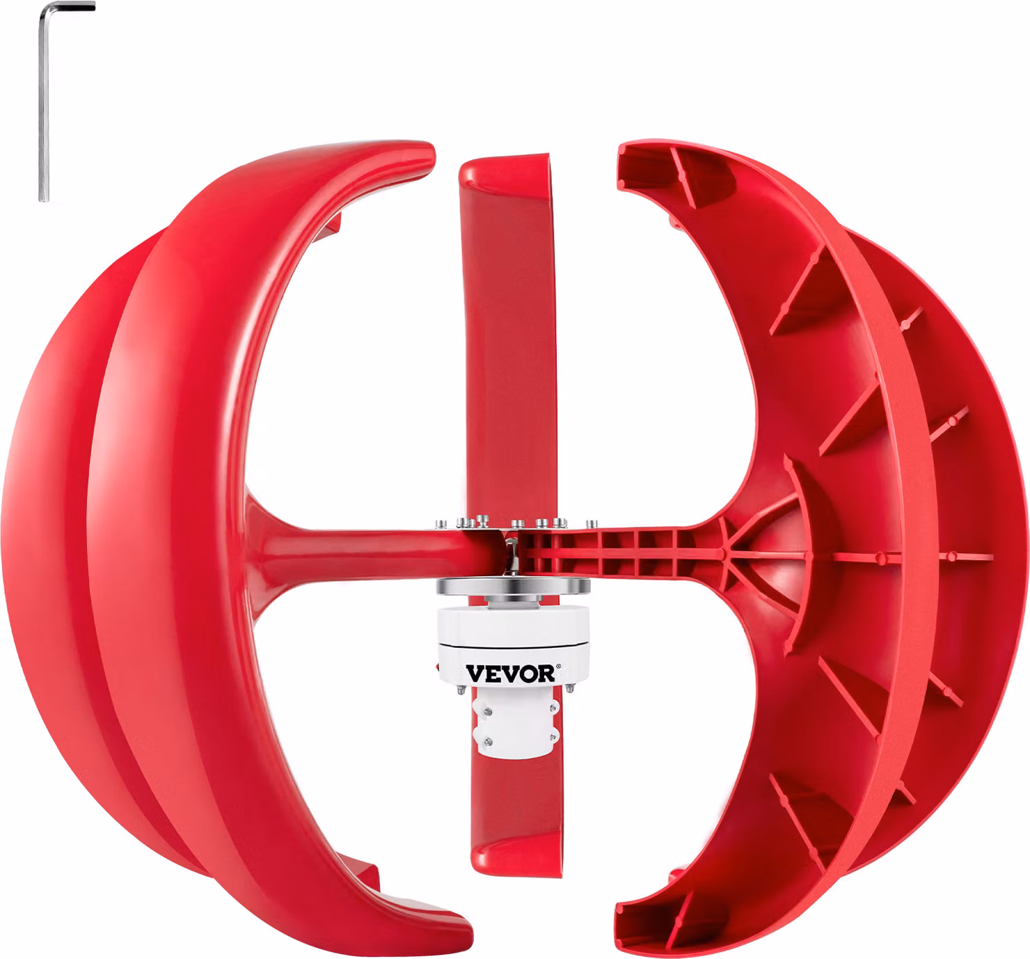 VEVOR Generatore eolico 100 W Generatore eolico verticale, 11 m/s Controllore incorporato, turbina eolica con regolatore di carica a 5 pale Generatore di energia eolica, generatore eolico per integrazione di potenza