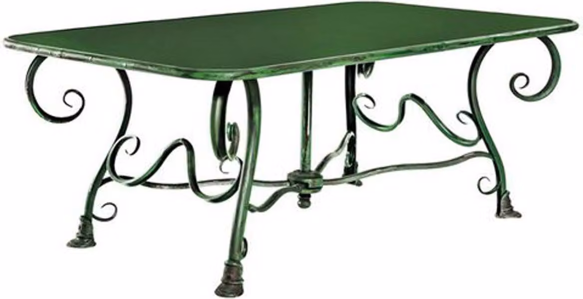 Tavolo da giardino in ferro battuto Casa Padrino - vari colori - 120 cm x 70 cm x H45 cm - Mobili da giardino