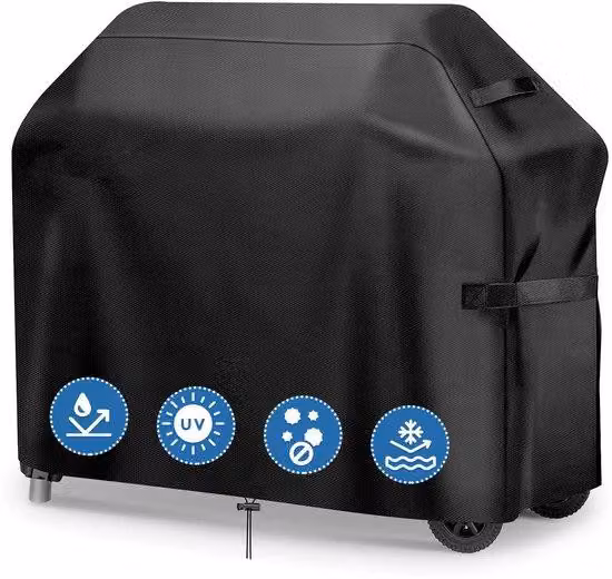 Copertura per barbecue GARPROVM resistente alle intemperie, copertura per barbecue a gas resistente all'inverno 147x61x122 cm, copertura impermeabile, copertura resistente alle intemperie in tessuto Oxford, copertura resistente alla neve, telo per barbecu