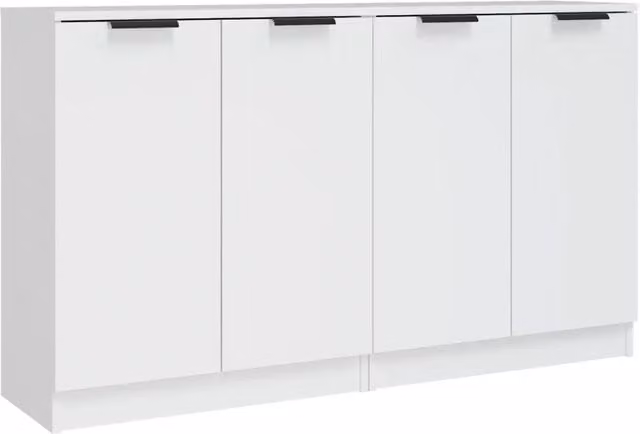Credenze 2 pz | Madia | Buffet da pranzo | Armadio da pranzo Bianche 60x30x70 cm in Legno Multistrato