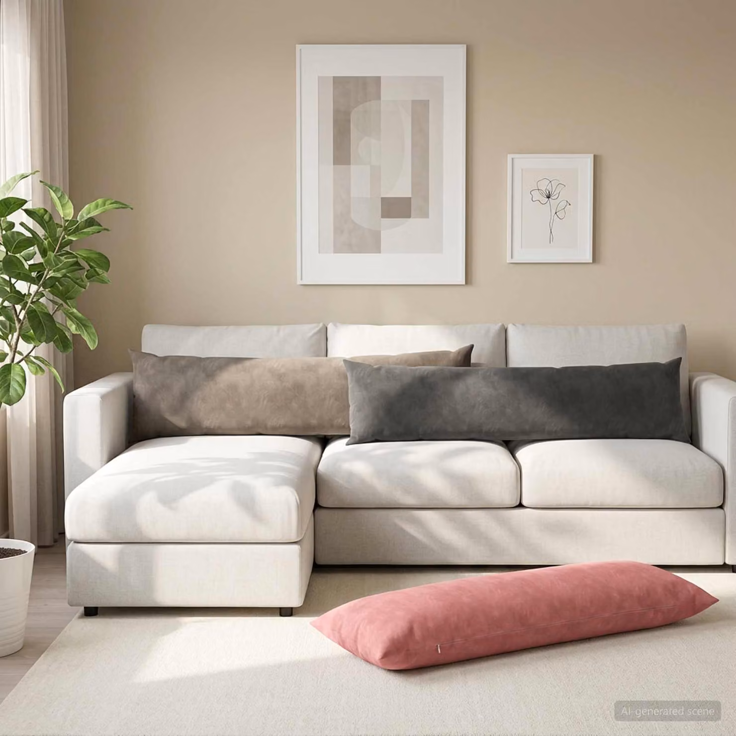 Set di 2 cuscini vidaXL HEERLEN in velluto grigio scuro con rivestimento lavabile