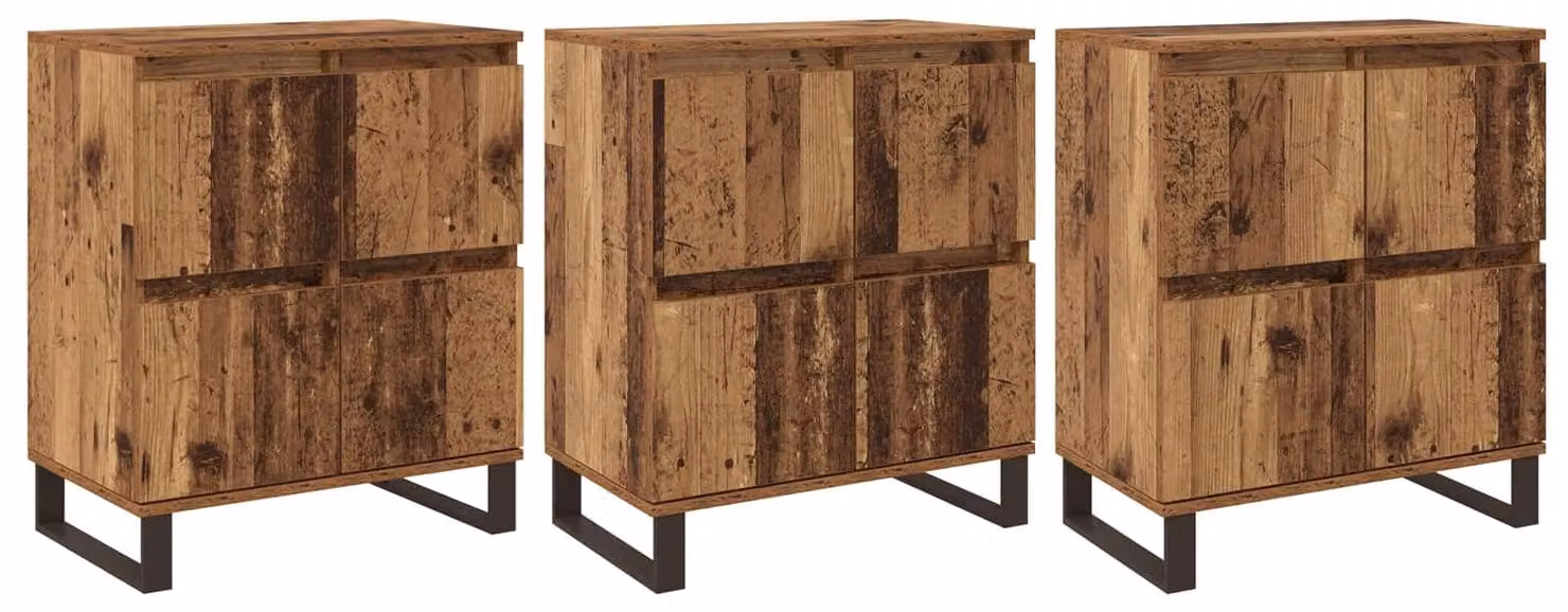 Credenza 3 pcs Legno vecchio 60 x 35 x 70 cm