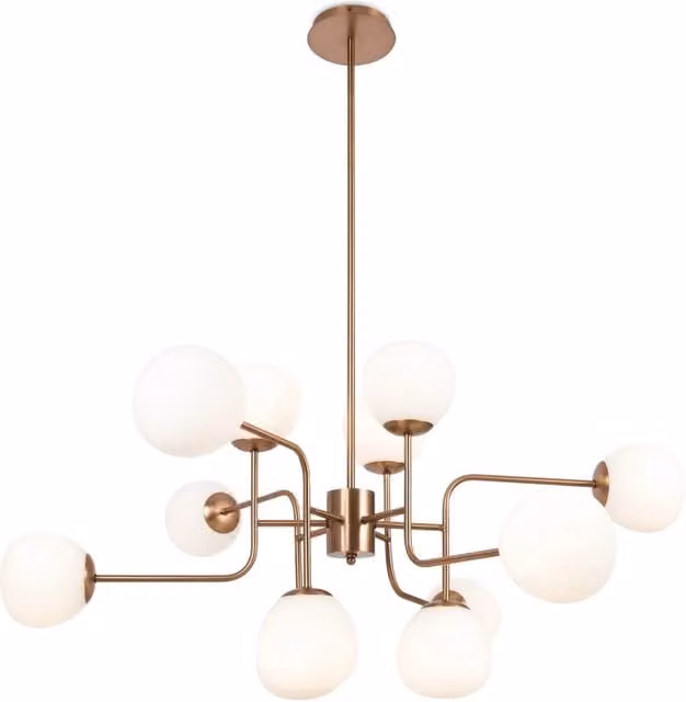 Maytoni Lampadario moderno Erich 12 luci E14 oro metallo vetro