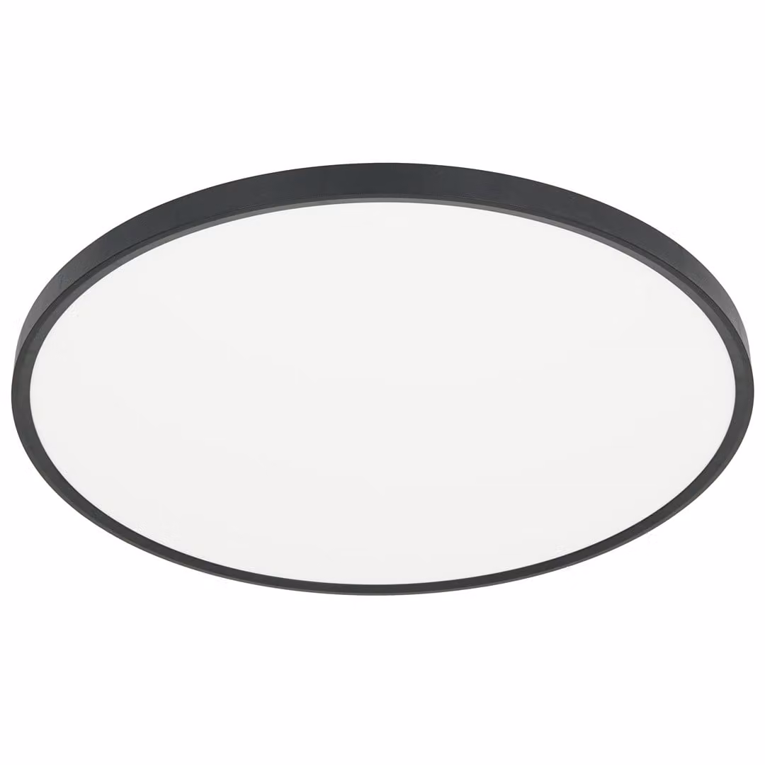Plafoniera LED rotonda bianco e nero da 50 W, tonalità di bianco 5400 lm, materiale plastico, dimensioni: 2,7 x 60 x 60 cm, IP40, Milagro