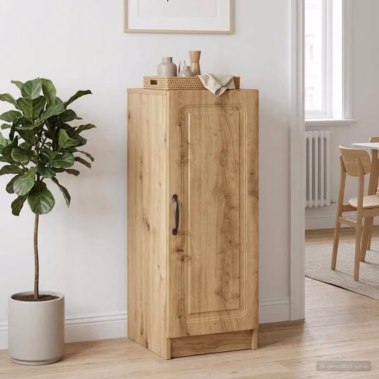 Credenza in stile rustico vidaXL in legno e metallo, colore marrone, L: 33 cm, P: 34,5 cm, H: 87 cm