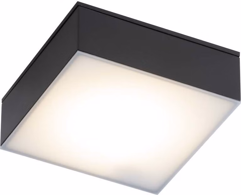 Lampada da bagno moderna, nera, quadrata, luce calda a LED, 10 W, TOTTORI 8057 Shilo