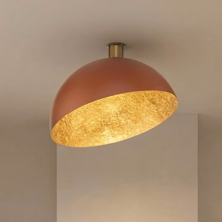 Plafoniera soffitto Sfera SIGMA, dimmerabile, Rosso, Soggiorno / Sala da pranzo, Metallo, Plafoniera