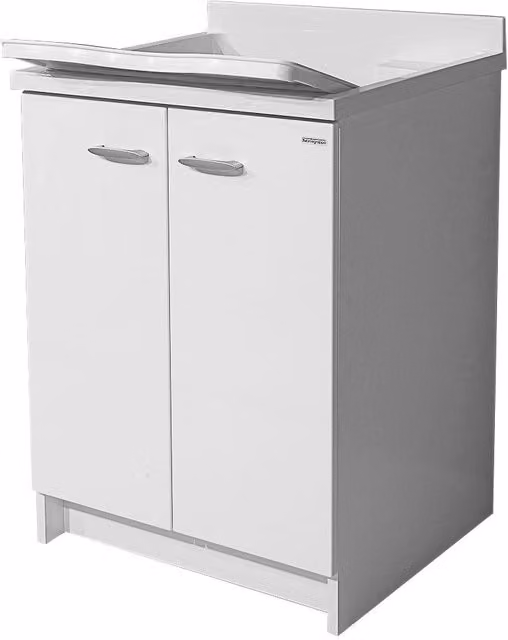 Mobile Lavatoio 60x60x85cm 2 Ante Asse in Termoplastico Montegrappa Marella Bianco con Cesto