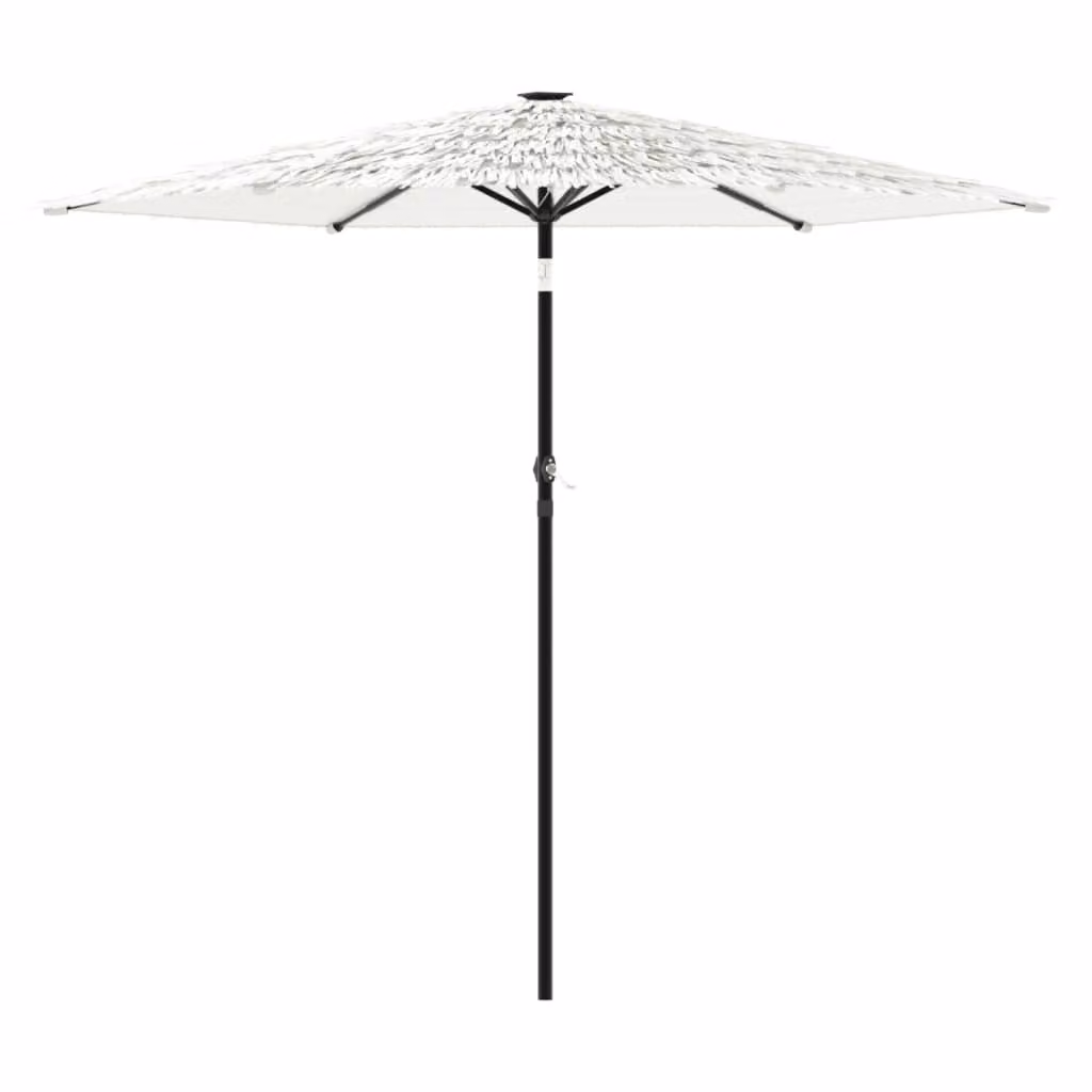 Ombrellone Giardino con Palo in Acciaio Bianco 268x268x226 cm