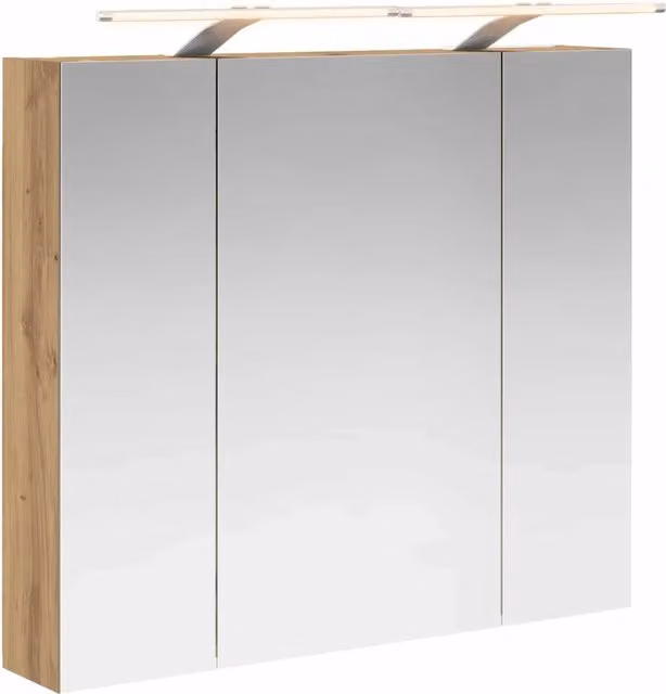 Mobiletto per specchio da Bagno | Armadio da bagno con porta Rovere Artigianale