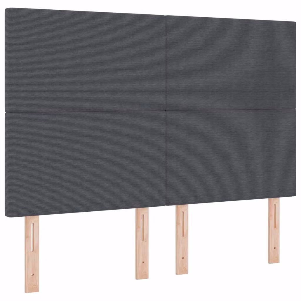 Testiera per letto con illuminazione LED vidaXL in tessuto corda grigio, Larghezza: 160 cm – 2