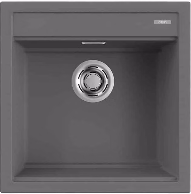 Lavello Elleci Incasso 1 vasca 51x51 Best 104 Keratek Plus Grigio Dark Grey LKB10499