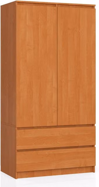 Armadio AKORD S90 Ontano 90 cm 2 ante 2 cassetti 90x51x180 cm