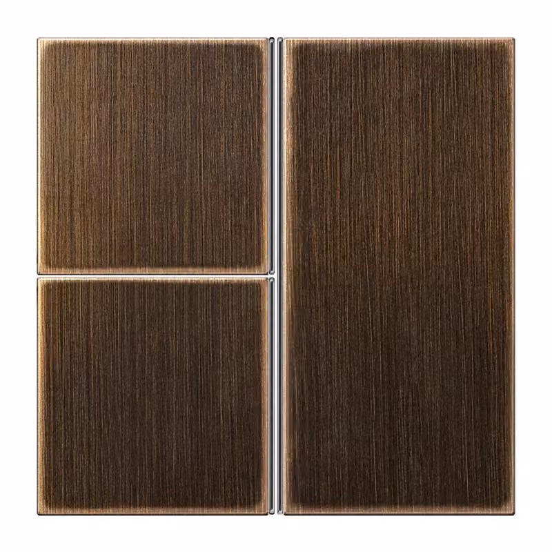 Jung ME2403TSAAT Set di pulsanti a 3 vie, interamente in ottone anticato