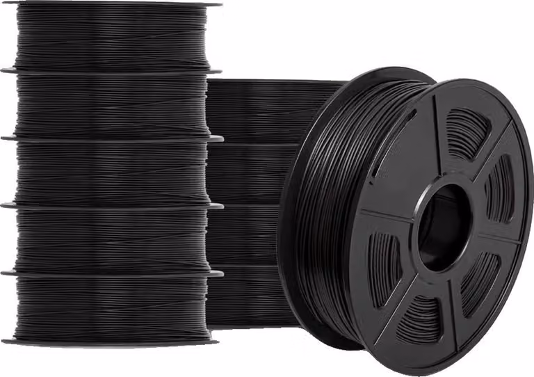filamento per stampa 3D, materiale PLA, ecologico, PLA nero