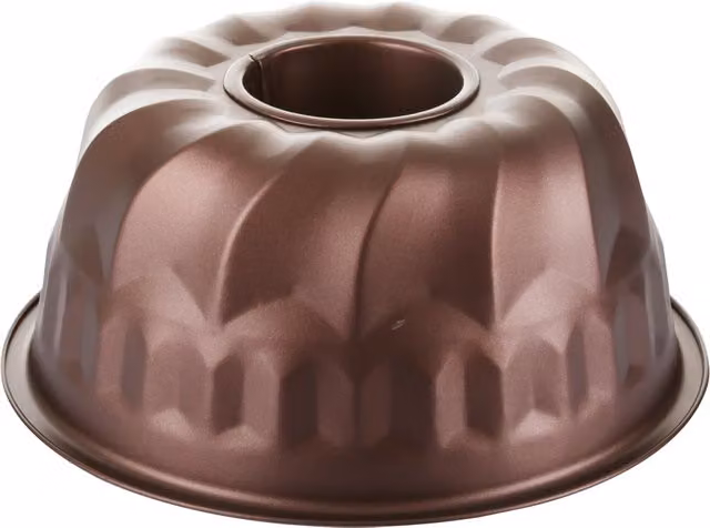 Stampo per Bundt Cake Baker's Secret in acciaio al carbonio antiappiccicante, colore oro, diametro: 22 cm