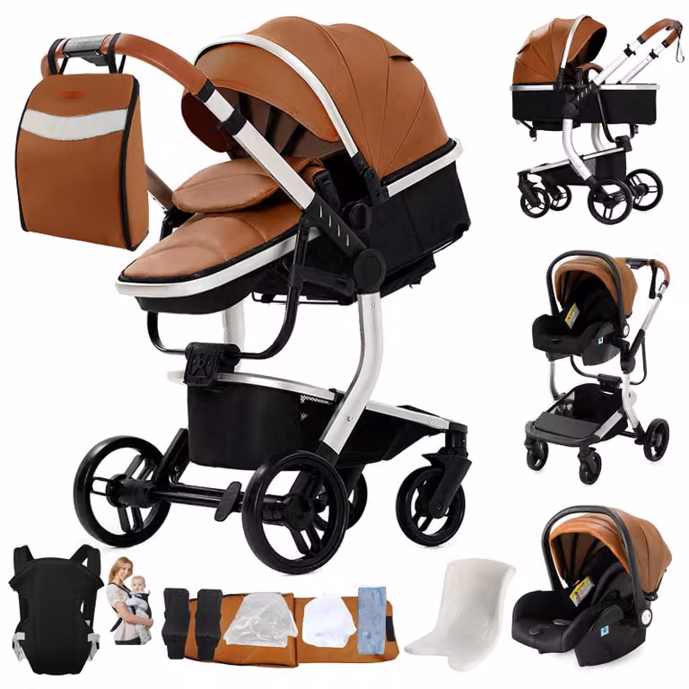 Passeggino, design impermeabile, funzione pieghevole, modello X518-KHAKI2