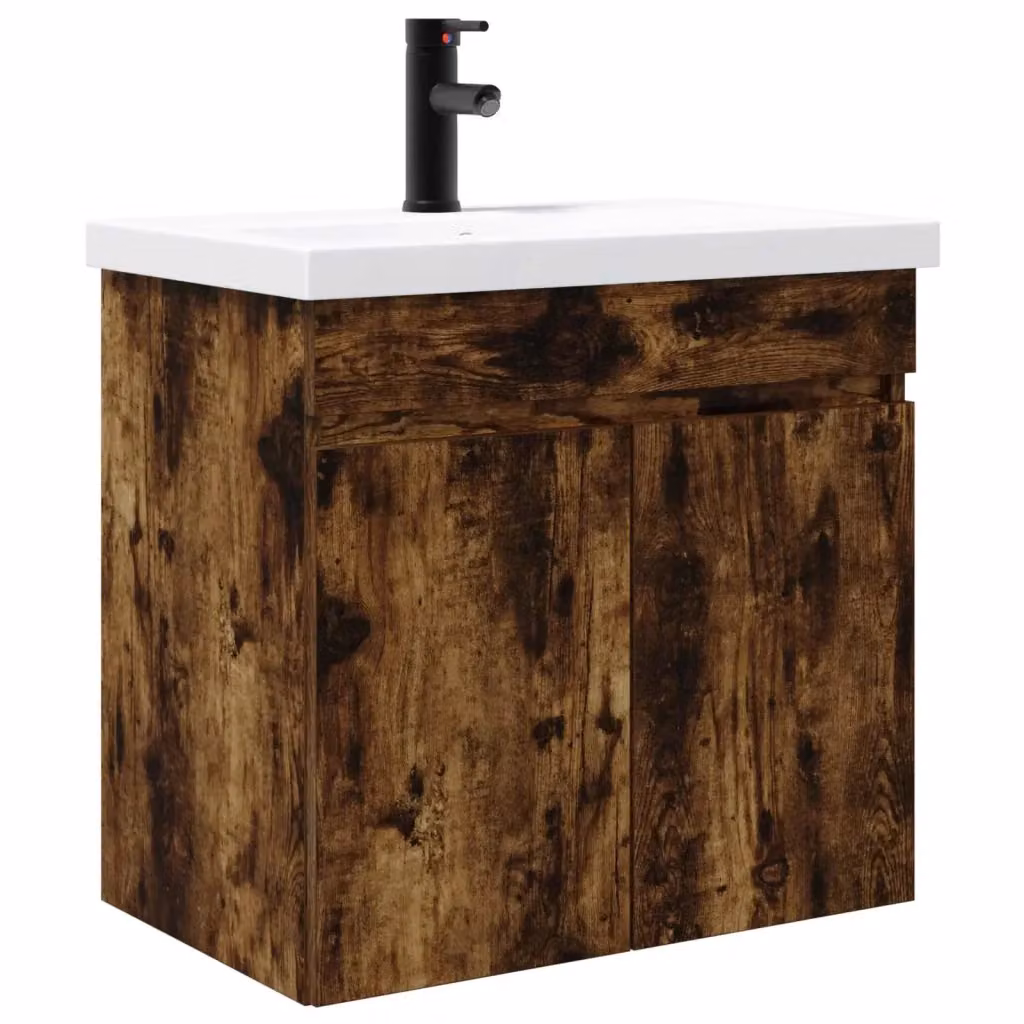Mobile bagno moderno vidaXL in legno con ante a battente, L: 61 cm, P: 40 cm, H: 74,5 cm – 2