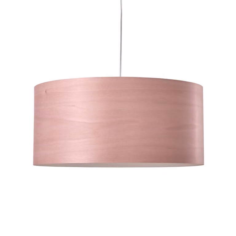 LZF LAMPS Lampada a sospensione Gea, dimmerabile, Violetto / Fucsia / Rosa, Soggiorno / Sala da pranzo, Legno, Design, Lampada a sospensione