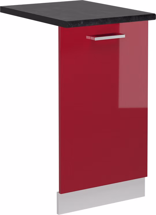 Pannello frontale della lavastoviglie Vicco R-Line Rosso lucido 45 cm , PL Antracite, Model 54937