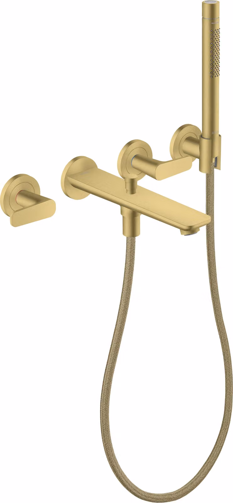 hansgrohe AXOR Citterio C Robinetterie de baignoire 3 trous encastrée pour montage mural, avec douchette à main, 49480950, 49480950
