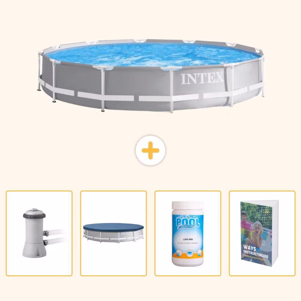 Struttura per piscina a forma di prisma - 366x76 cm - composta da 5 elementi - modello SCB116