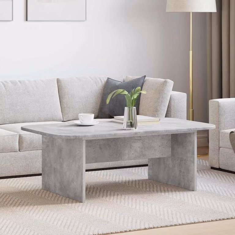 Maison Exclusive - Tavolino da caffè grigio cemento, 93 x 53 x 33 cm, realizzato in materiale composito di legno