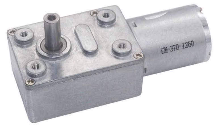 Motore a corrente continua da 12V, riduttore a vite senza fine, 375 giri al minuto, reversibile