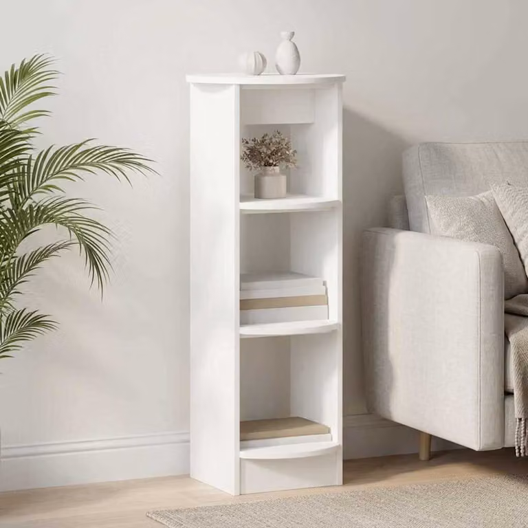 Mobile laterale vidaXL Bianco in MDF con ripiani interni, L/P/H: 40 x 40 x 100 cm