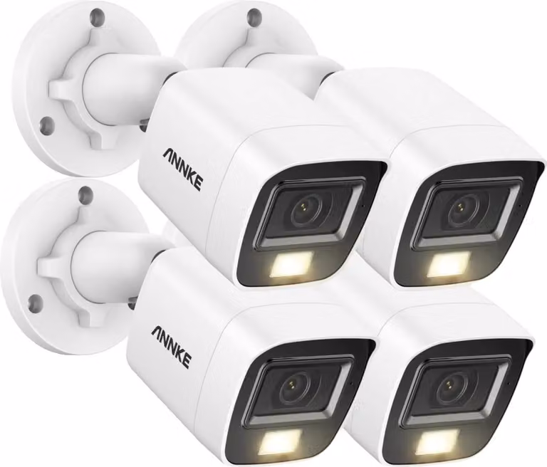 Telecamera CCTV, risoluzione 3K, impermeabile IP67, obiettivo da 2,8 mm, bianco pallido