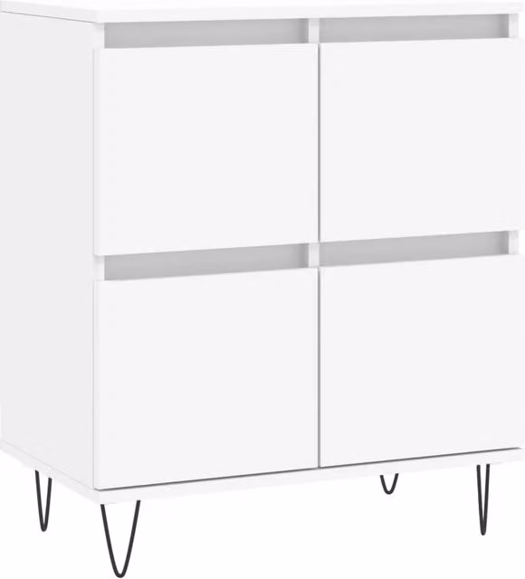 Buffet credenza cassettiera mobiletto mobile contenitore organizer per cucina soggiorno salotto 60 x 35 x 70 cm legno ingegnerizzato bianco 02_0030358