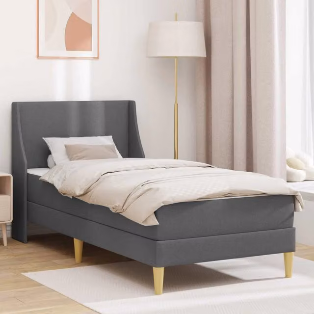 Struttura letto con materasso Grigio Scuro 90 x 200 cm 3414715