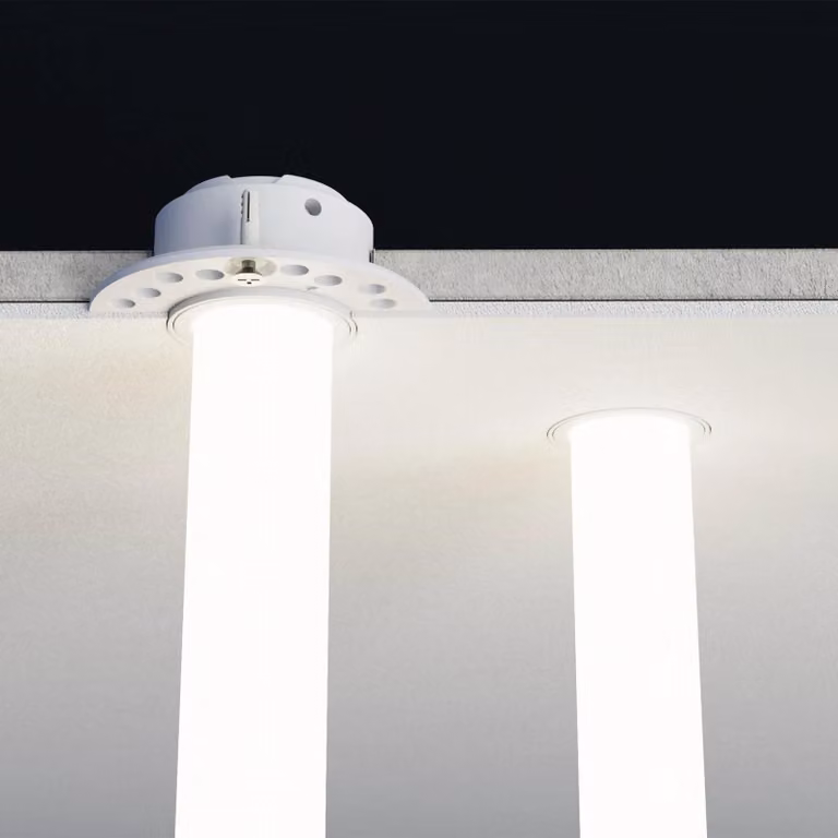 Sistema di fissaggio a incasso ARELUX XLOOP 25, senza telaio visibile