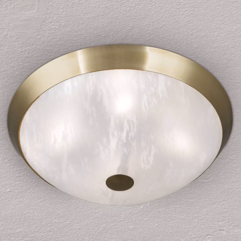 ORION Plafoniera soffitto Jaya, dimmerabile, Ottone / Oro, Soggiorno / Sala da pranzo, Vetro, Moderno, Plafoniera