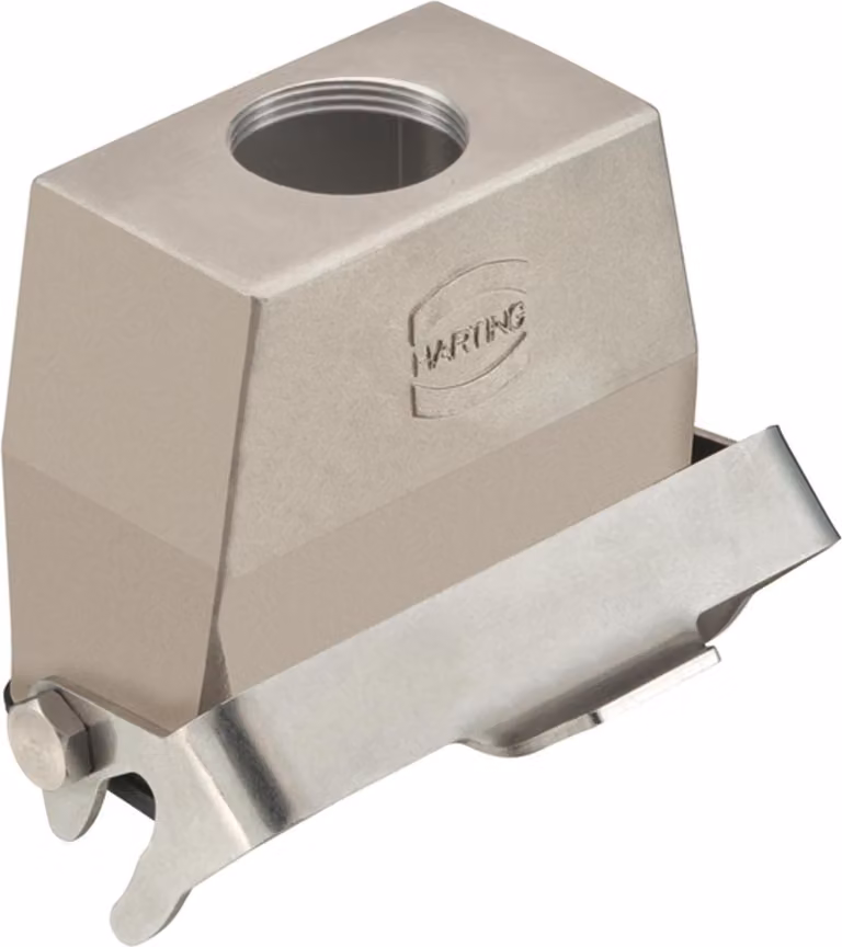 HARTING Han 10B INOX Alloggiamento accoppiamento, 1xM32 uscita cavo diritta, con 1 staffa longitudinale - 1 pezzo