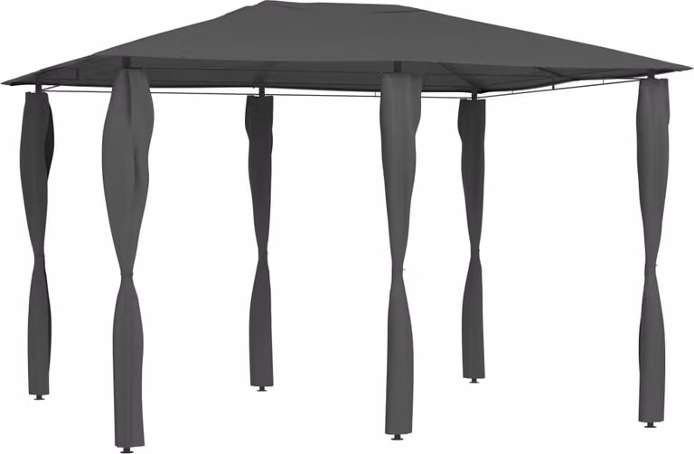 Il Padiglione Living Store con coperture per pali 3x4x2,6 m Antracite 160 g/m²
