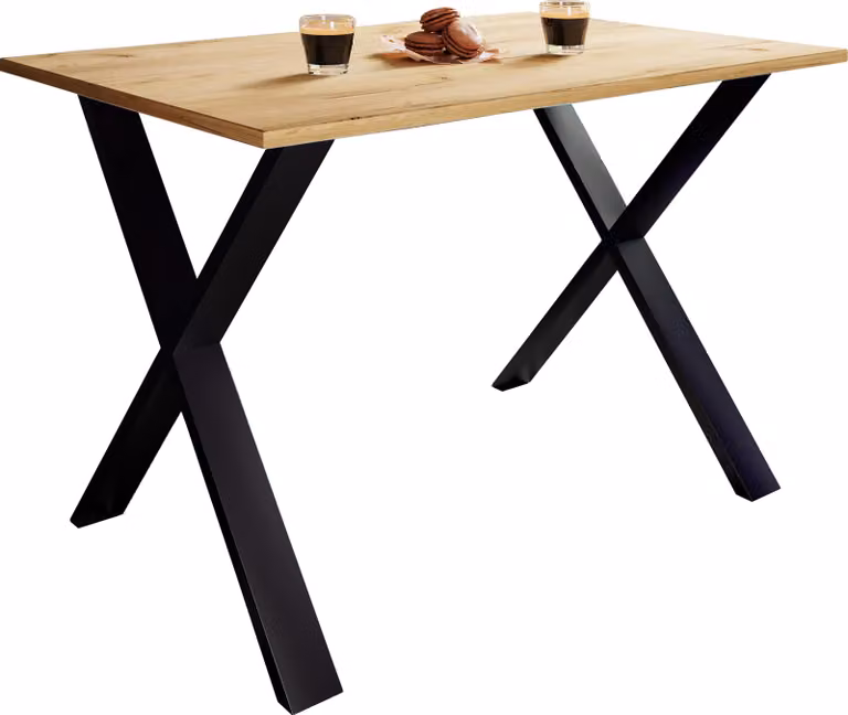 Tavolo da pranzo XonaX 110x80 decoro rovere, nero.