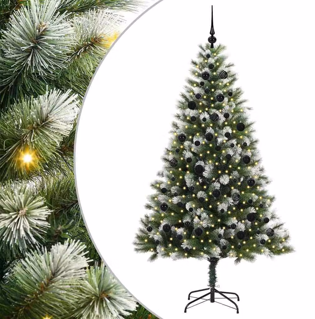 Albero di Natale artificiale girevole con neve soffice
