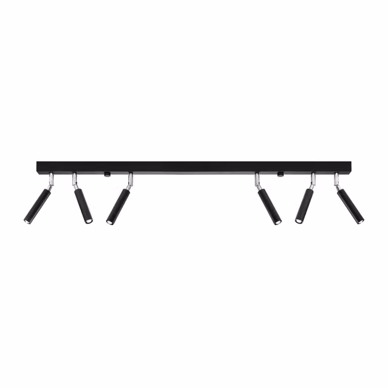 Lampada a soffitto EYETECH 6 nero 6xG9 8W alluminio 20x3x100cm Sollux Lighting