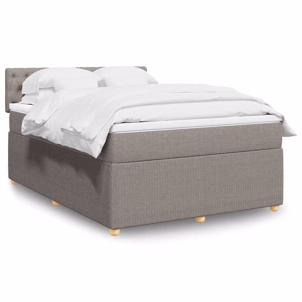 vidaXL Giroletto a Molle con Materasso in Tessuto, L/P: 160 x 200 cm